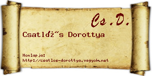 Csatlós Dorottya névjegykártya