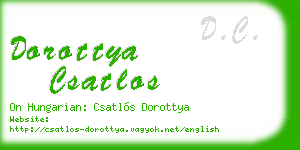 dorottya csatlos business card